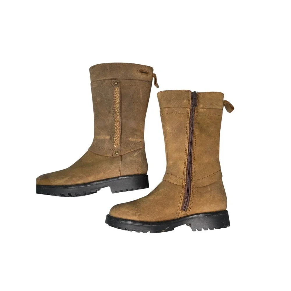 Clarks Gore Tex Waterproof Snow Boots Toddler Kids Size 7.5 Brown Leather